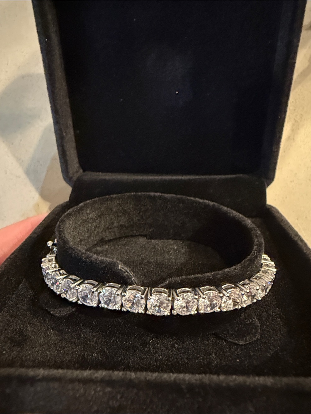 ✨NEW✨ Classic Sterling Silver and Gold Plated Tennis Bracelet with Clear Stones